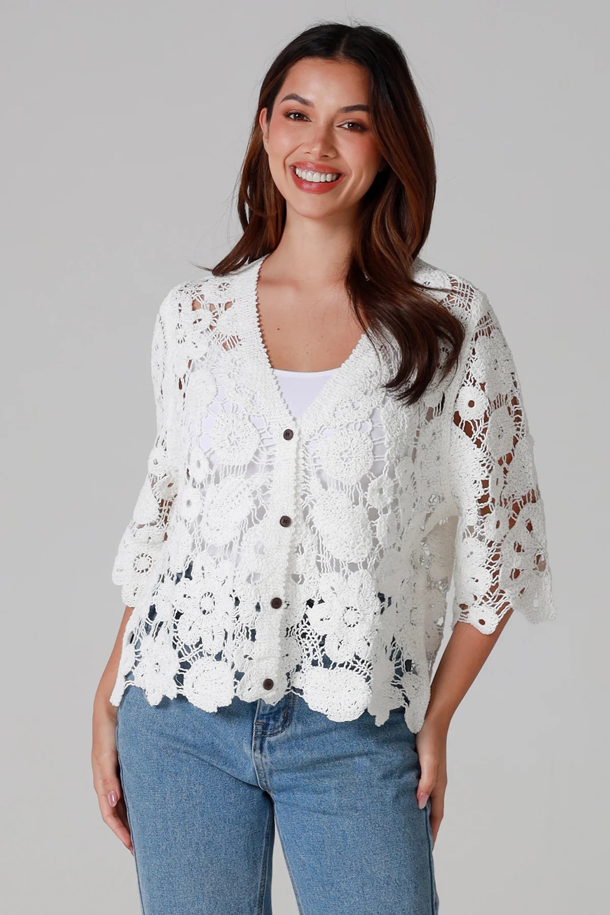 Willow Crochet Top White