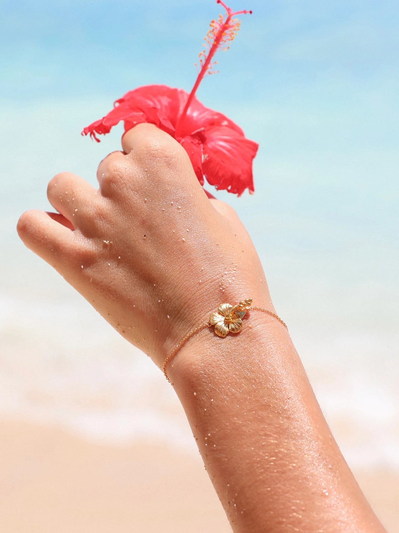 Hibiscus Bracelet 18K Gold Vermeil