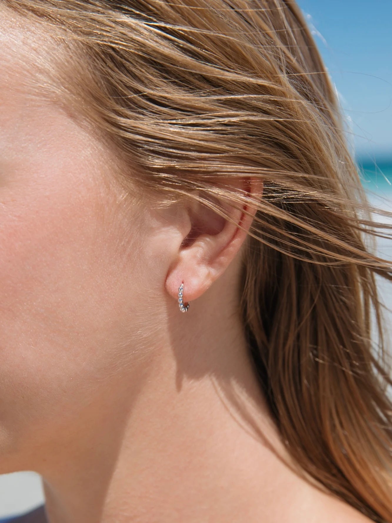 Kauai Sun Hoops in Silver