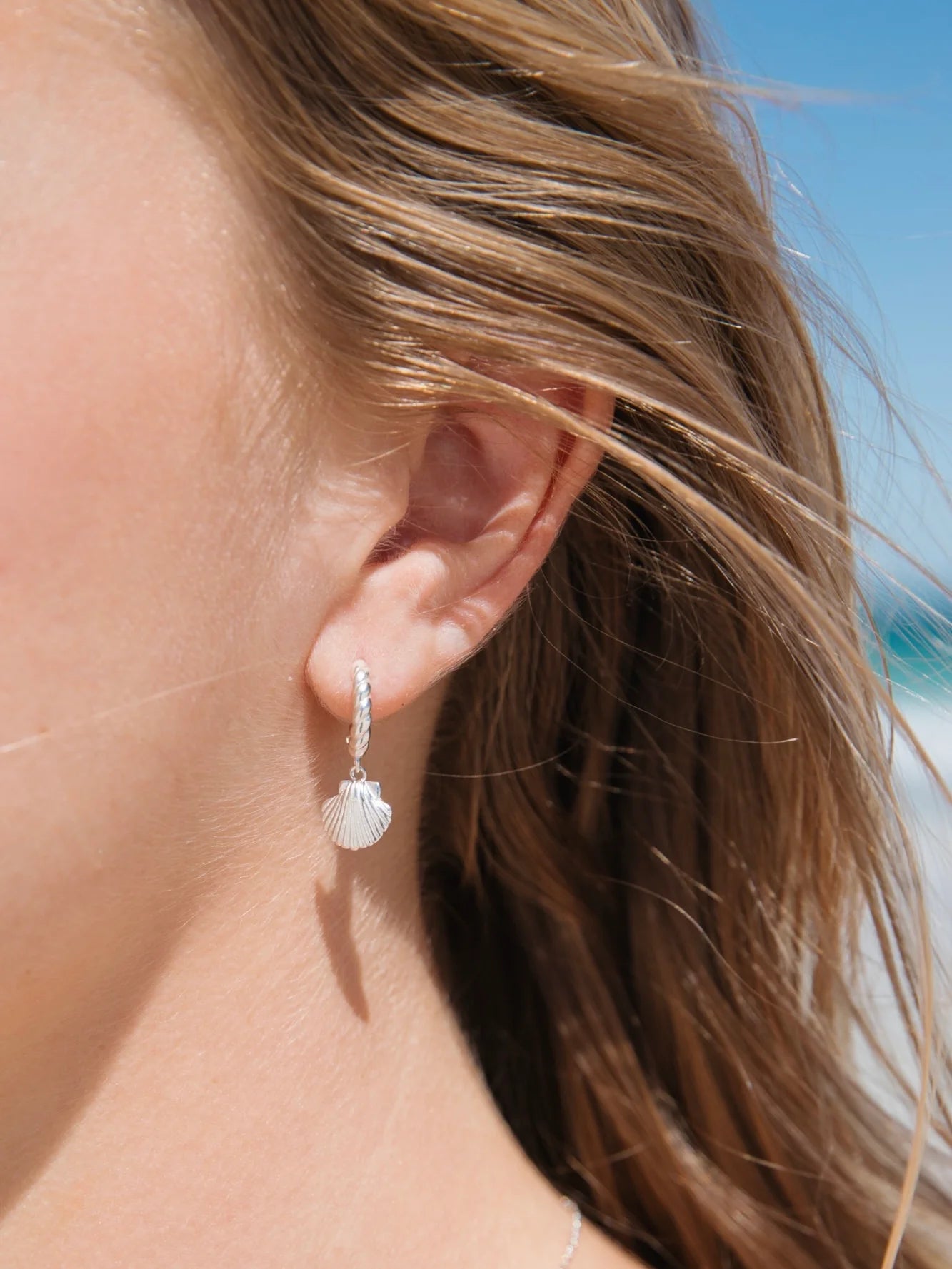 Lahana Hoops in Sterling Silver