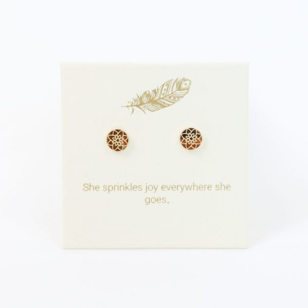 Mandala Earrings in Gold