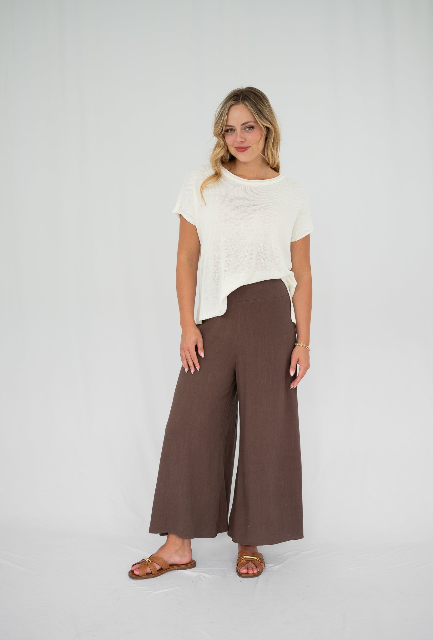 Classic Wide Leg Linen Pant