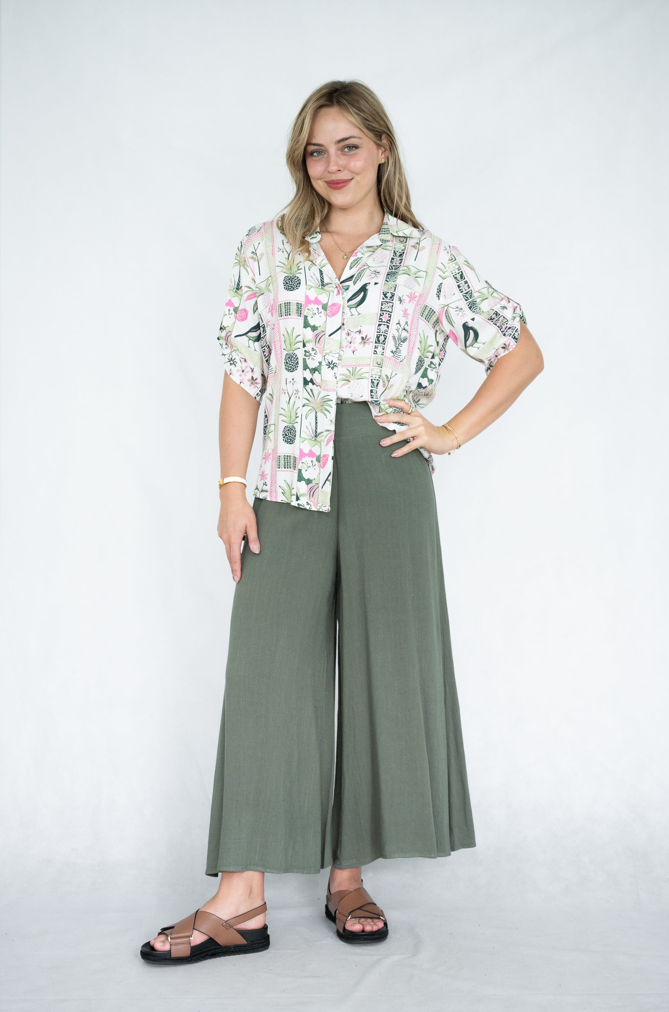Classic Wide Leg Linen Pant