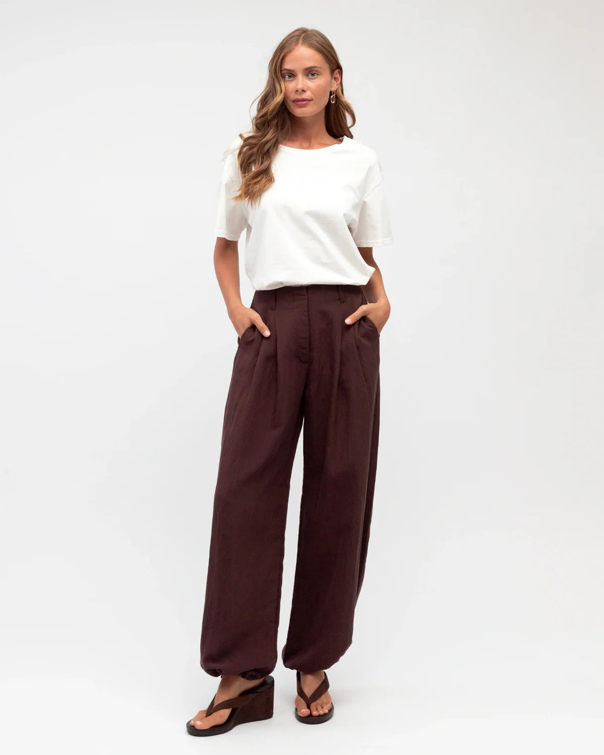 Acia Balloon Pant Chocolate