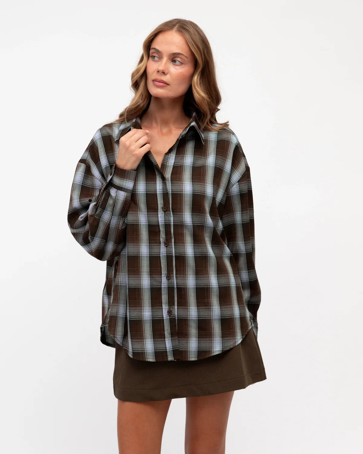 Sam Check Shirt Blue
