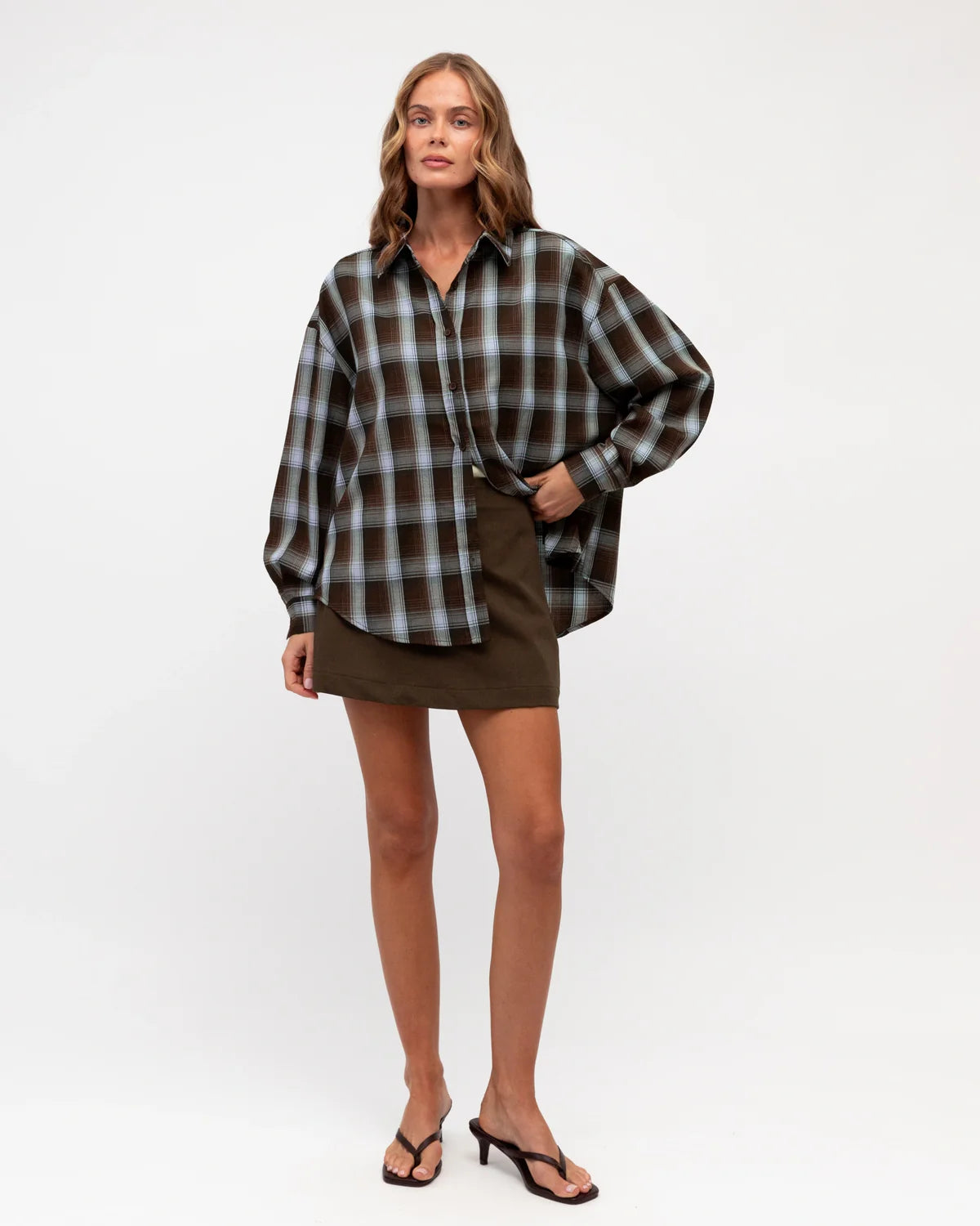 Sam Check Shirt Blue
