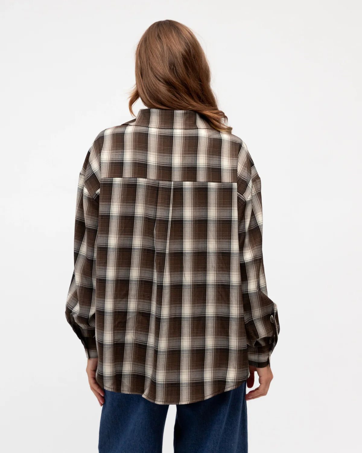 Sam Check Shirt Chocolate