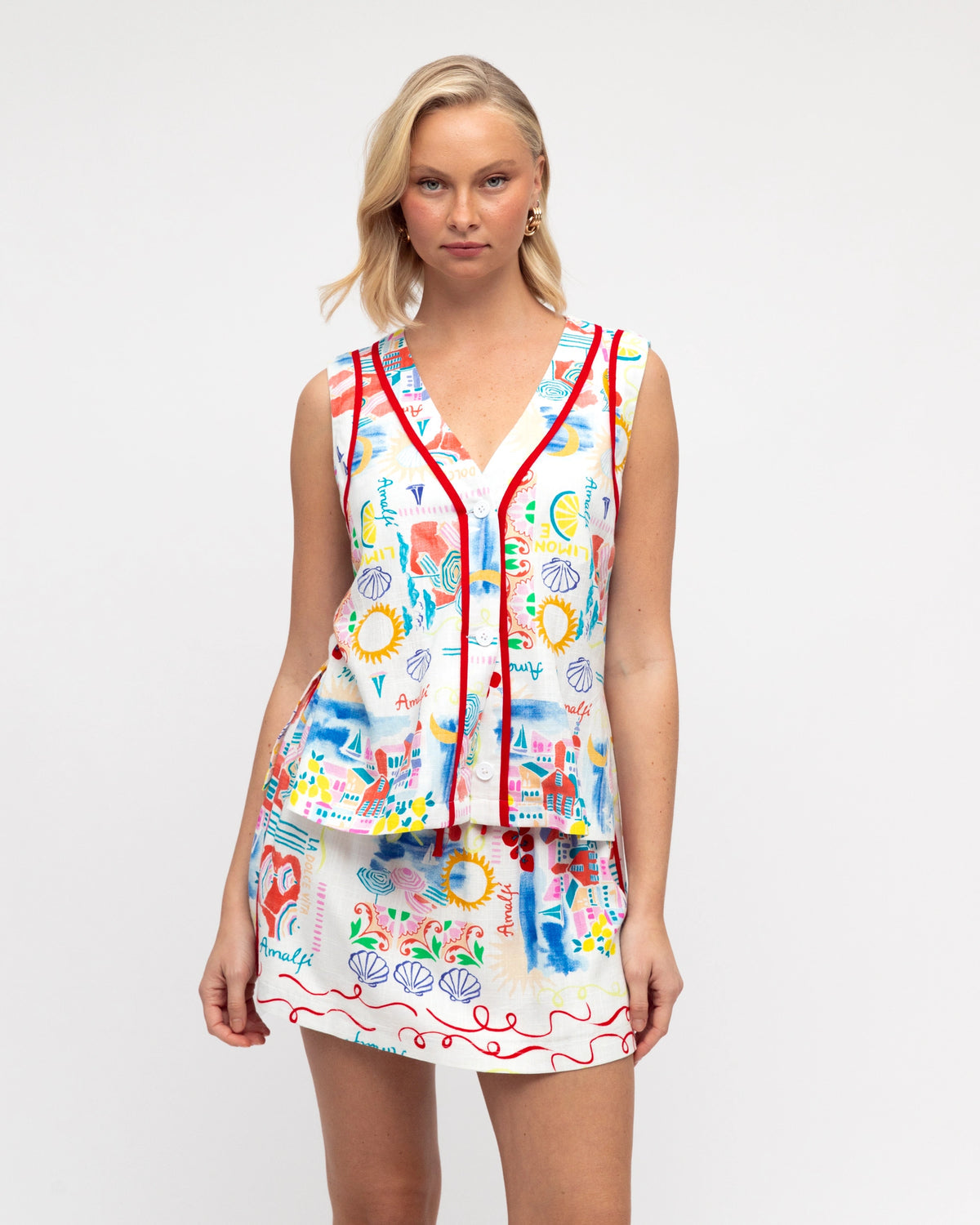Italian Summer Top & Skirt Set