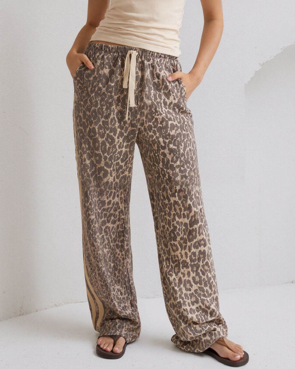 Leopard Denim Jeans
