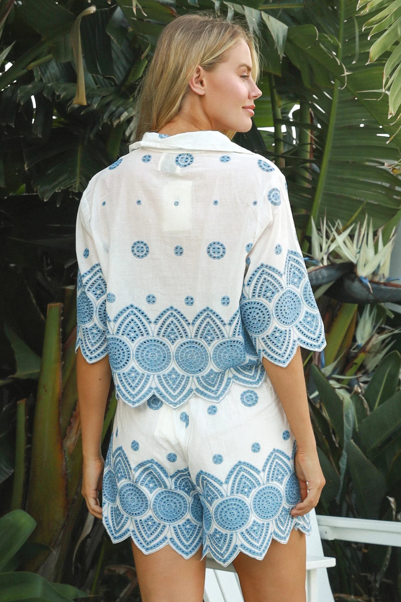 Sandswept Broderie Set in Blue