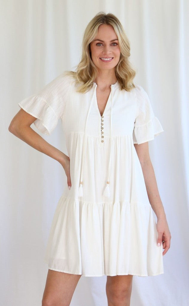 Jenny Short Dress White