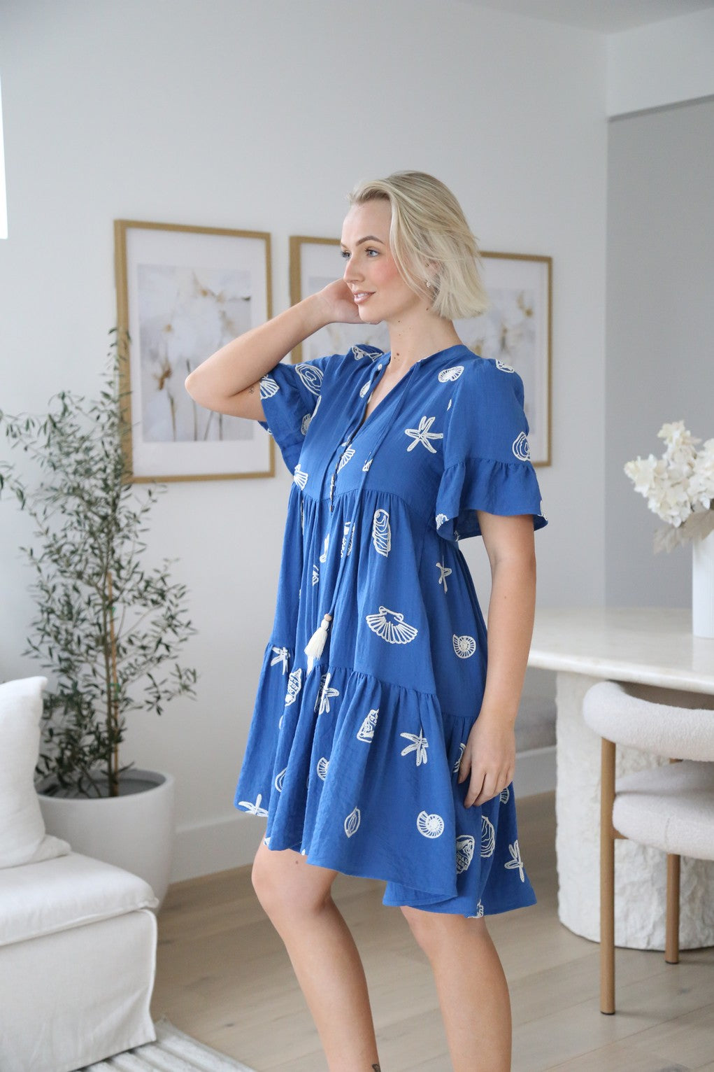 Chiara Short Dress Blue