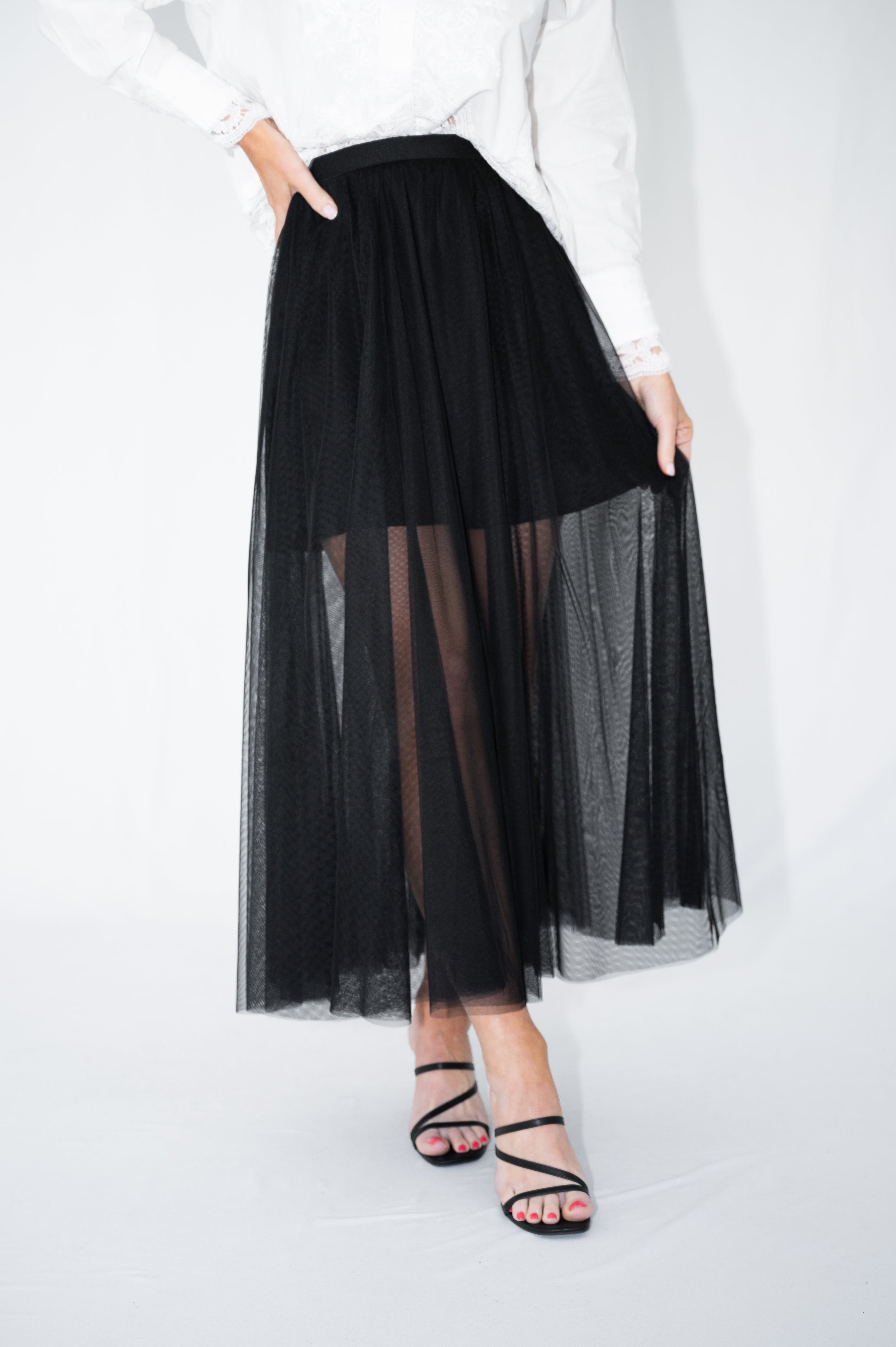 Semi-Shear Mesh Skirt