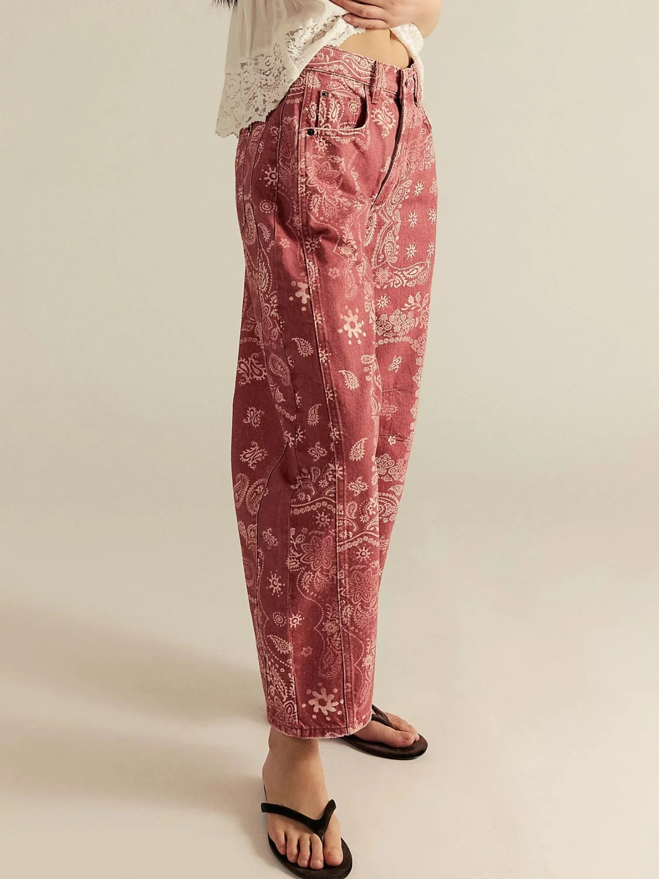 Your Lucky Day Bandana Barrel Pant Watermelon