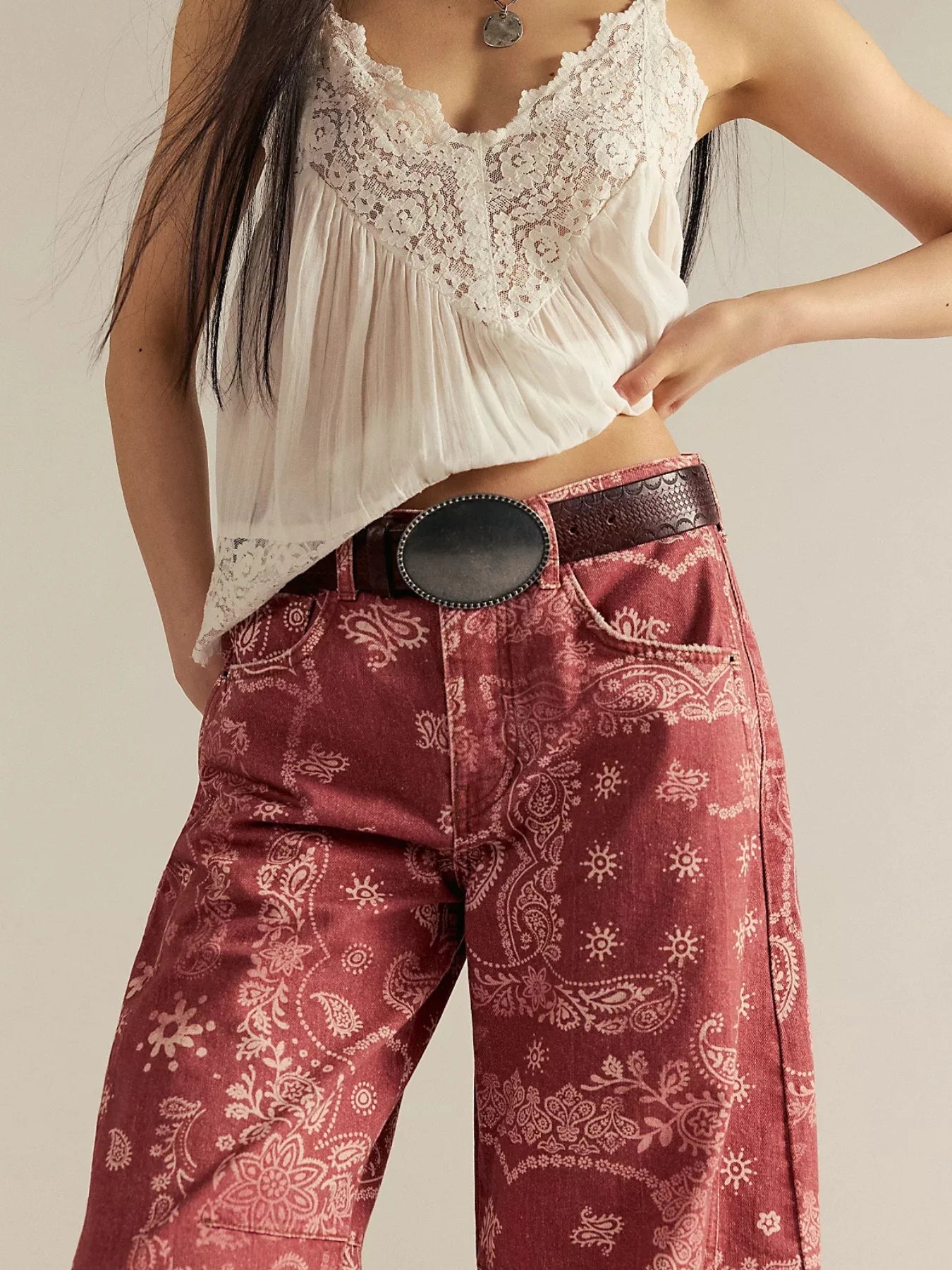 Your Lucky Day Bandana Barrel Pant Watermelon