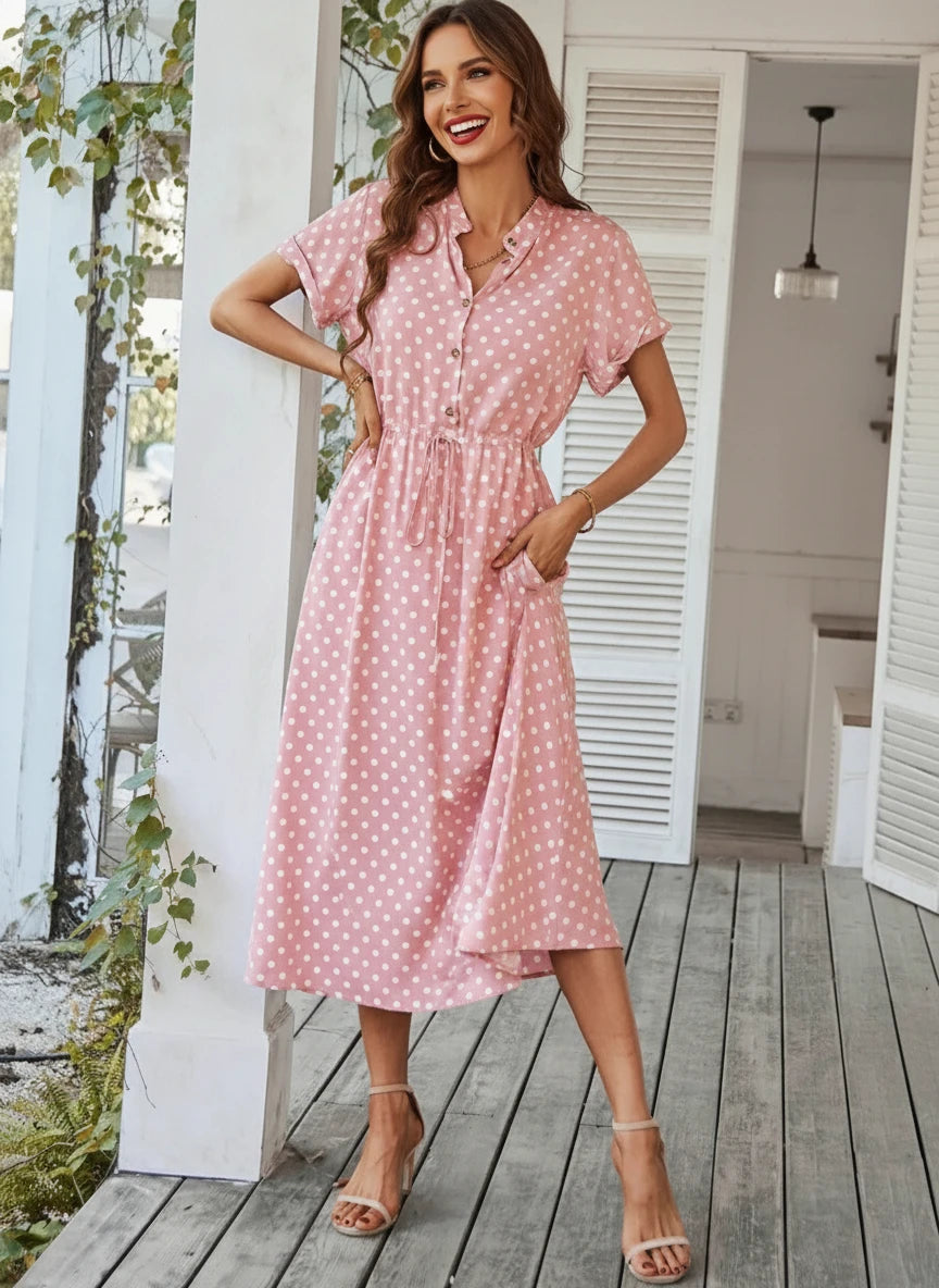 Monroe Midi Dress Pink