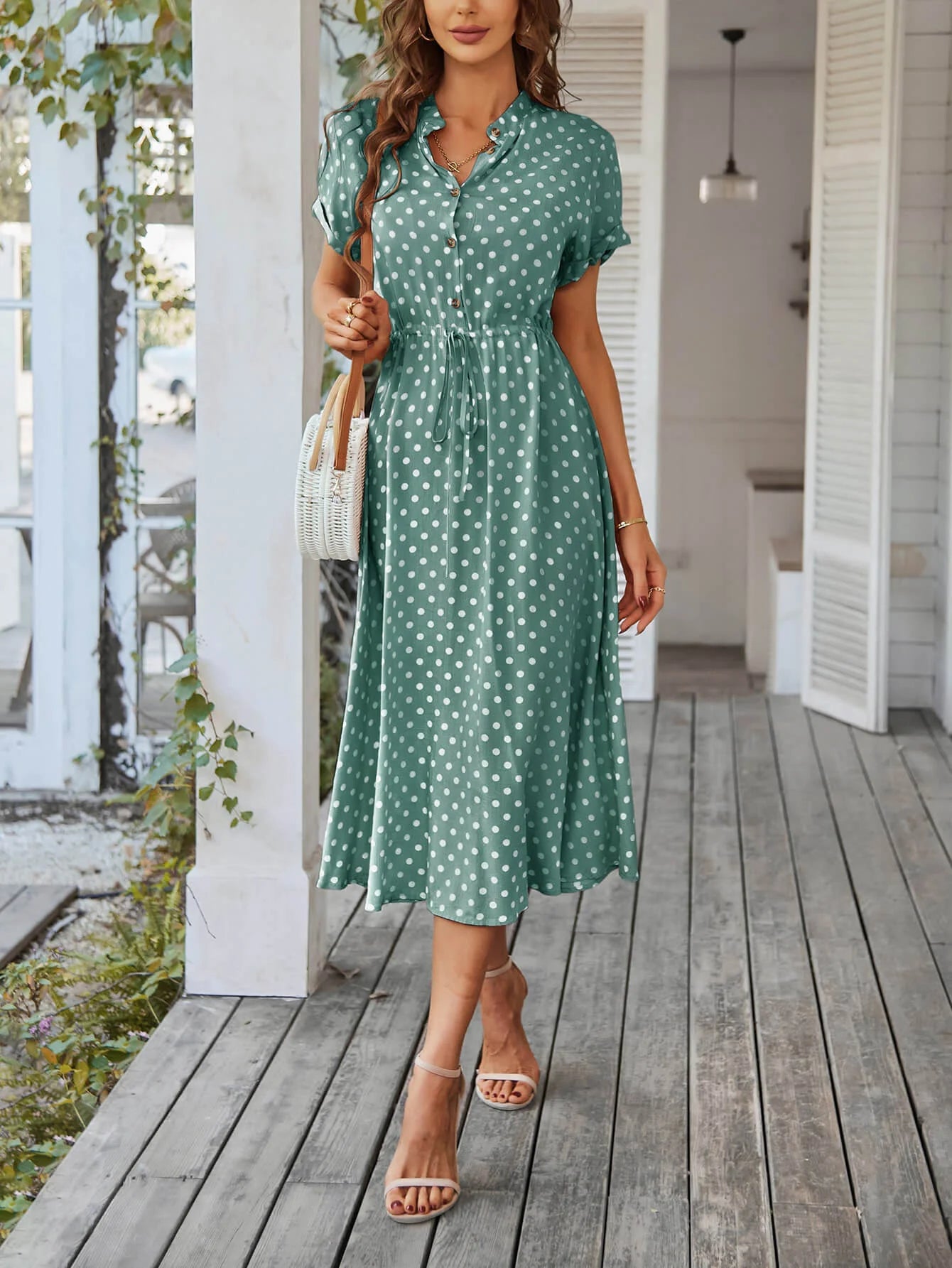 Monroe Midi Dress Sage
