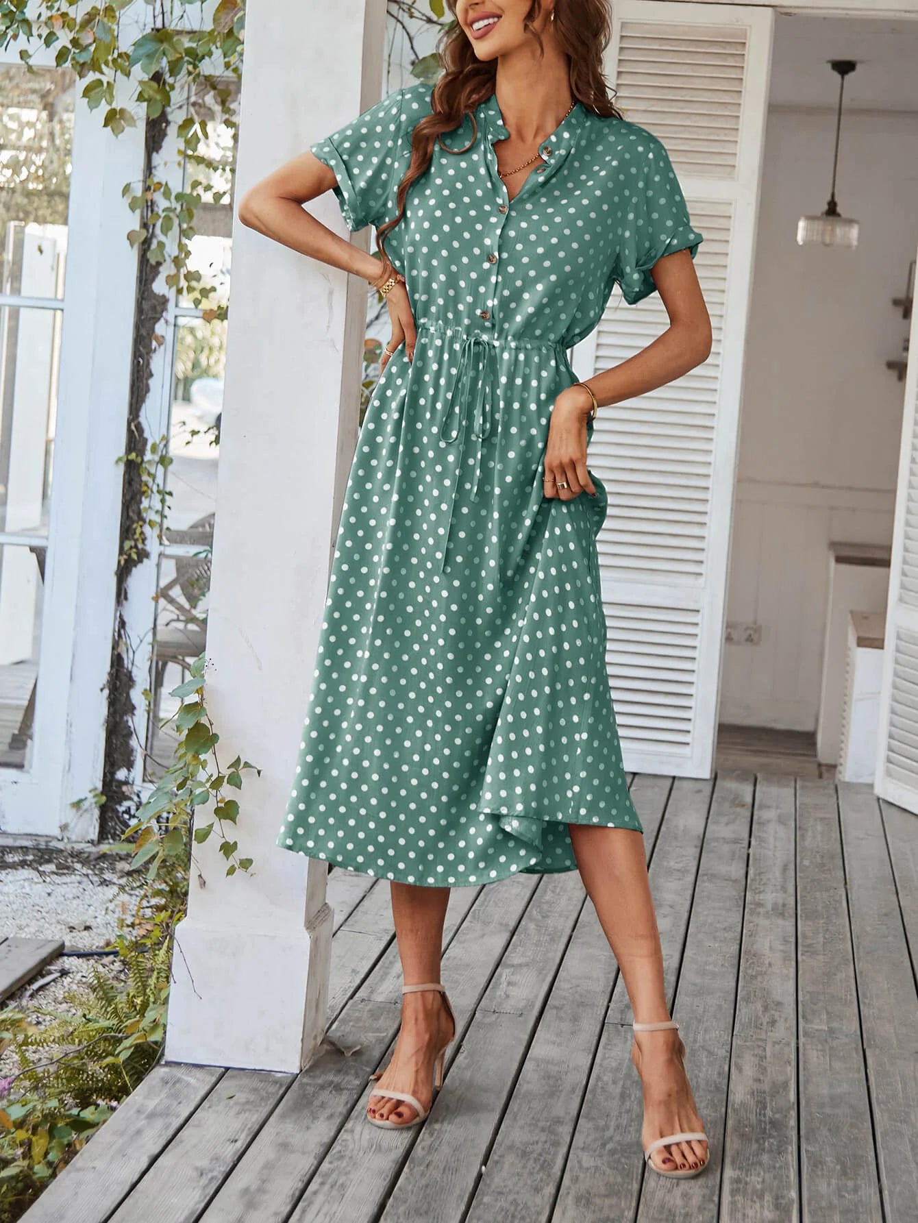 Monroe Midi Dress Sage