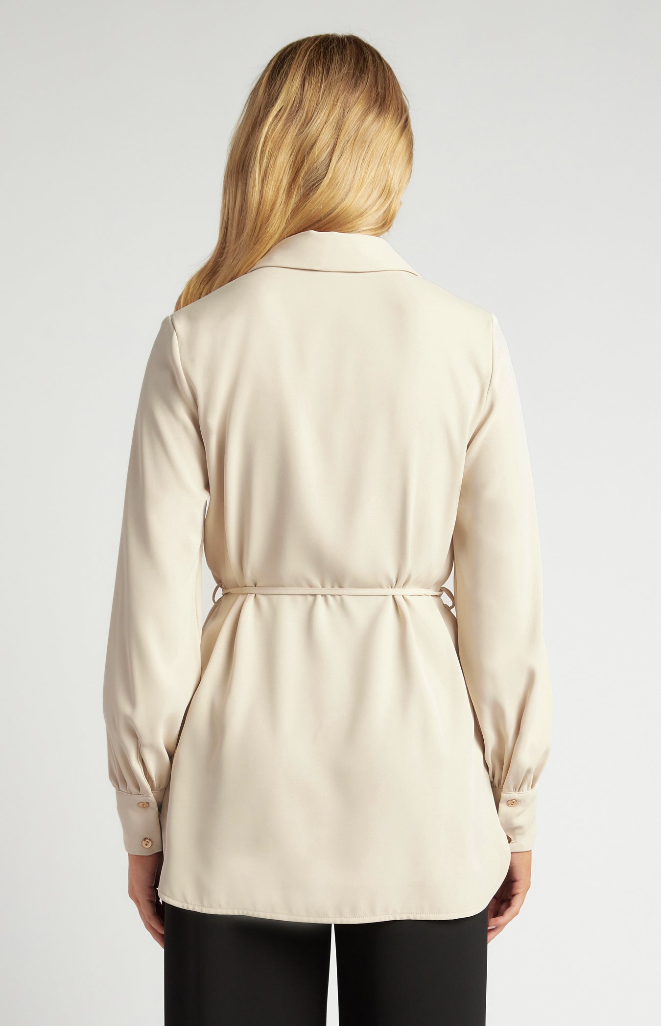 Leonie Longline Shirt Beige