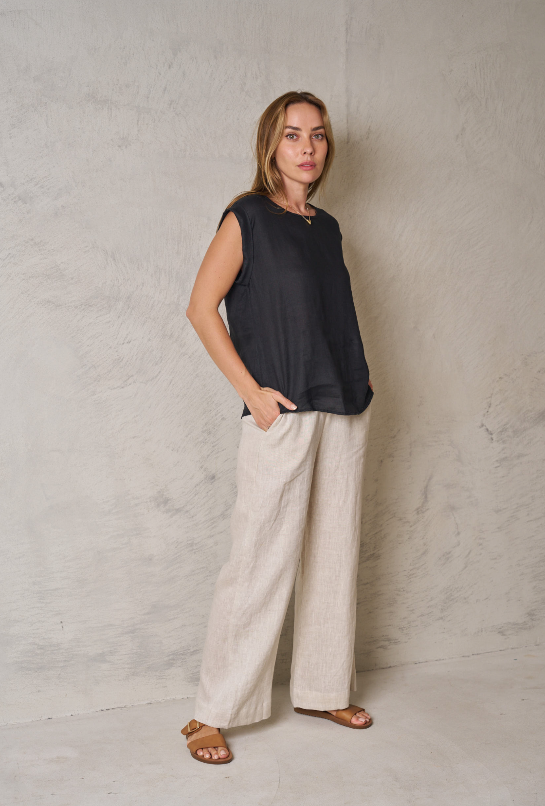 Amelia Linen Top