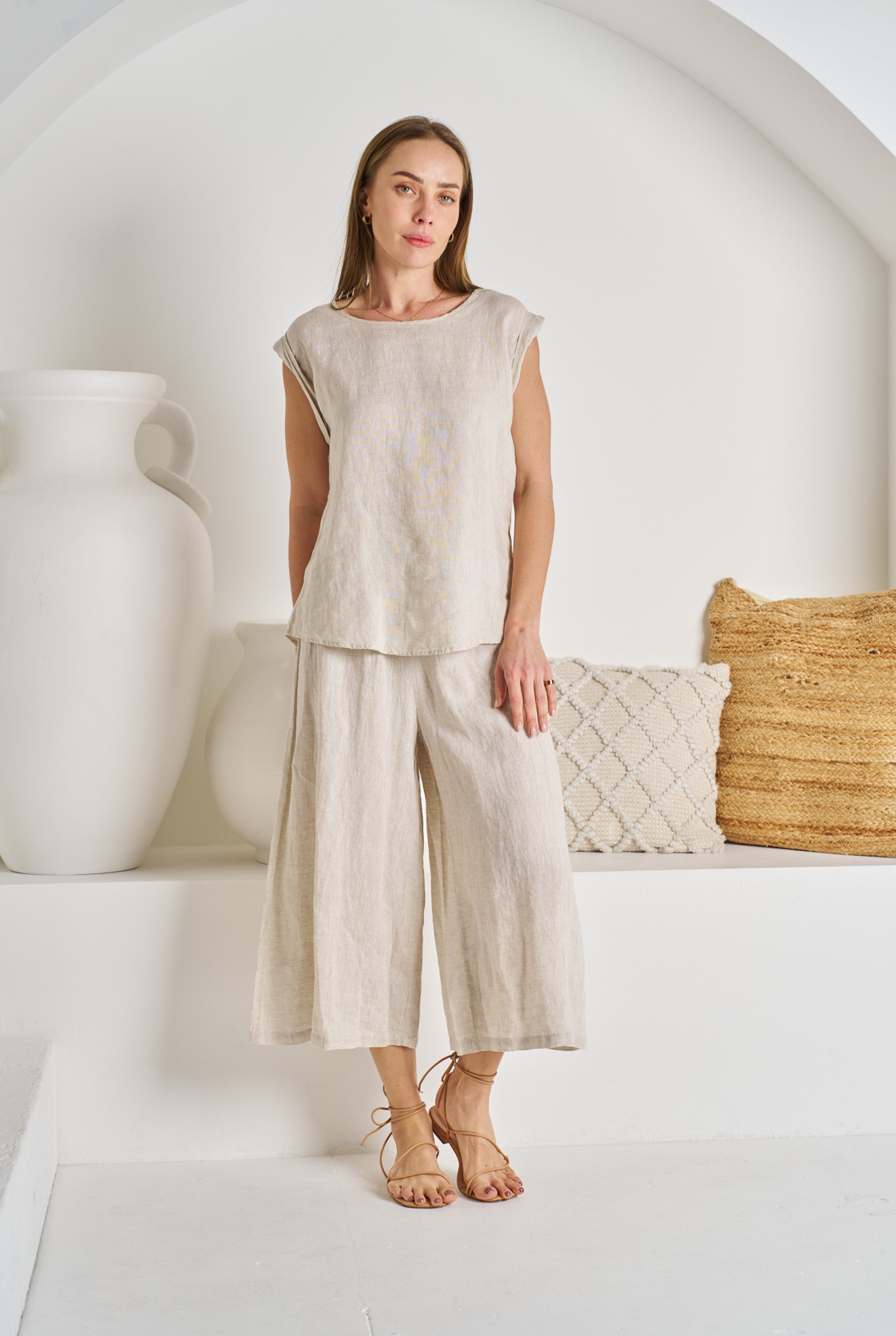 Amelia Linen Top