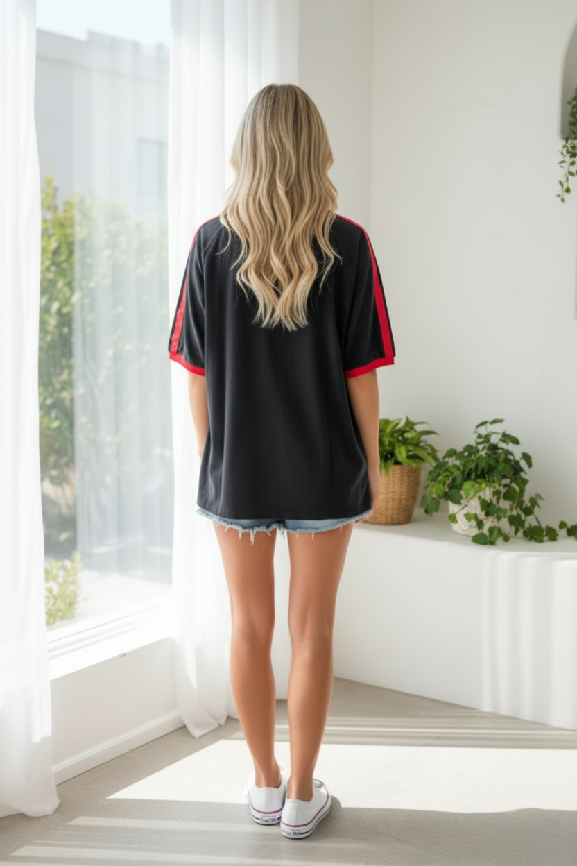 Lucky Tee Haw By Frankie Tee Black