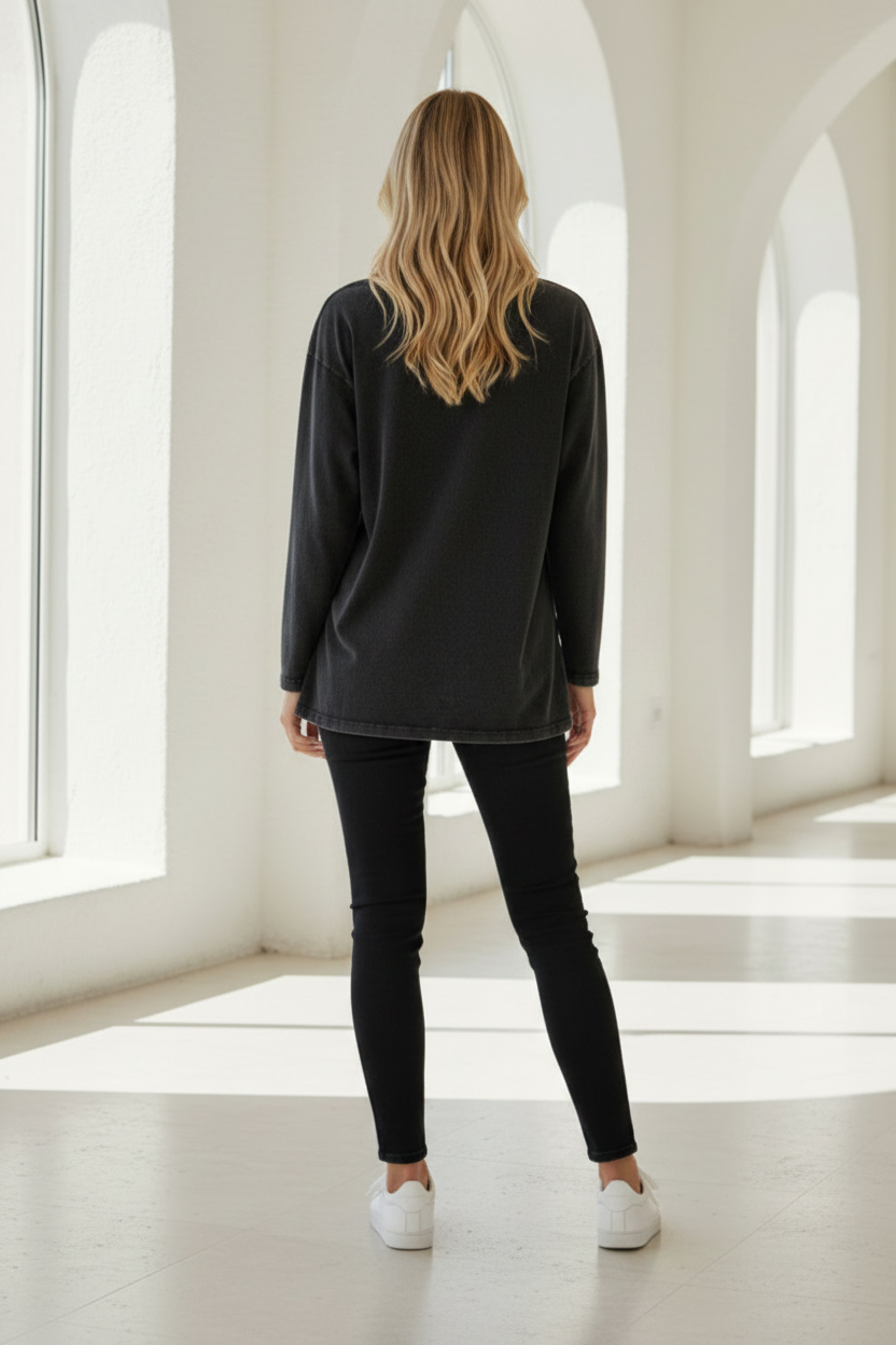 Cool It Cowboy Long Sleeve Tee Black