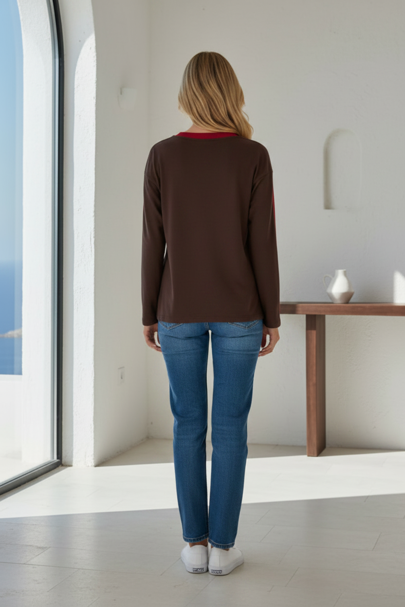 Wild Heart Long Sleeve Tee Chocolate