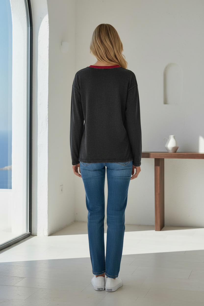 Wild Heart Long Sleeve Tee Black