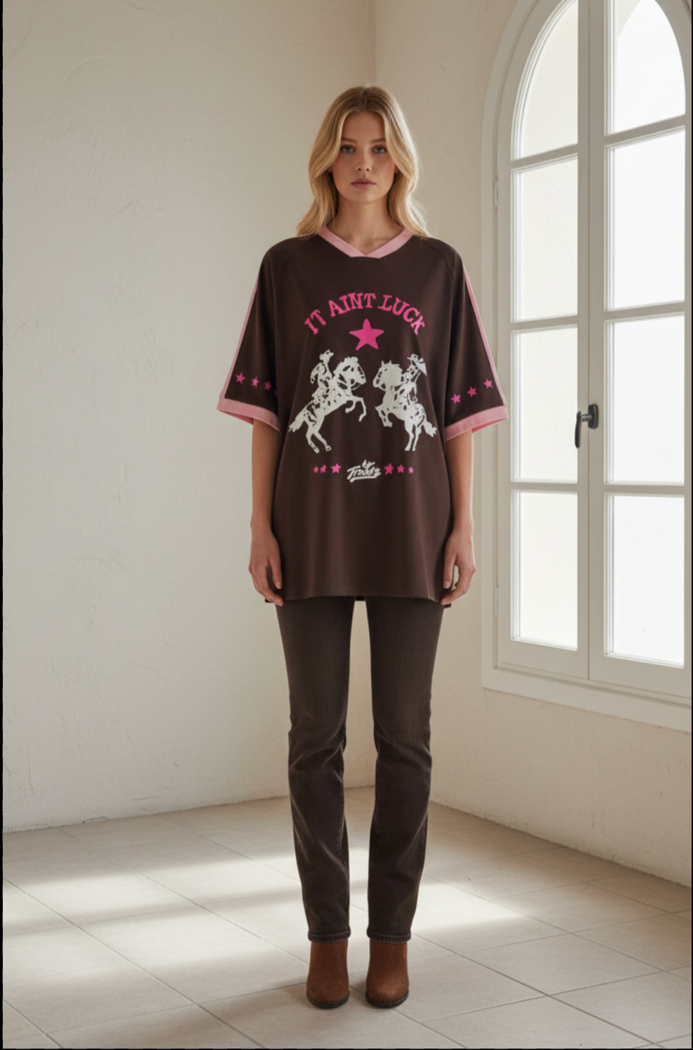 It Ain't Luck Tee Chocolate