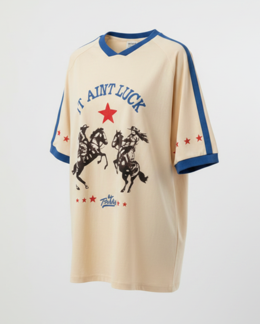 It Ain't Luck Tee Beige