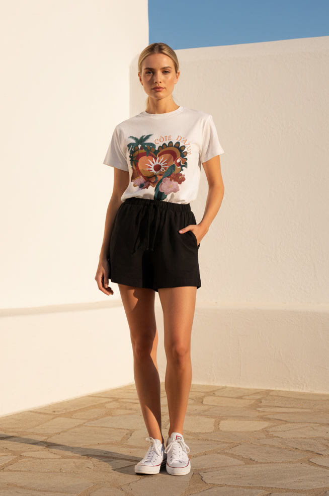 Coast of Azur Tee White