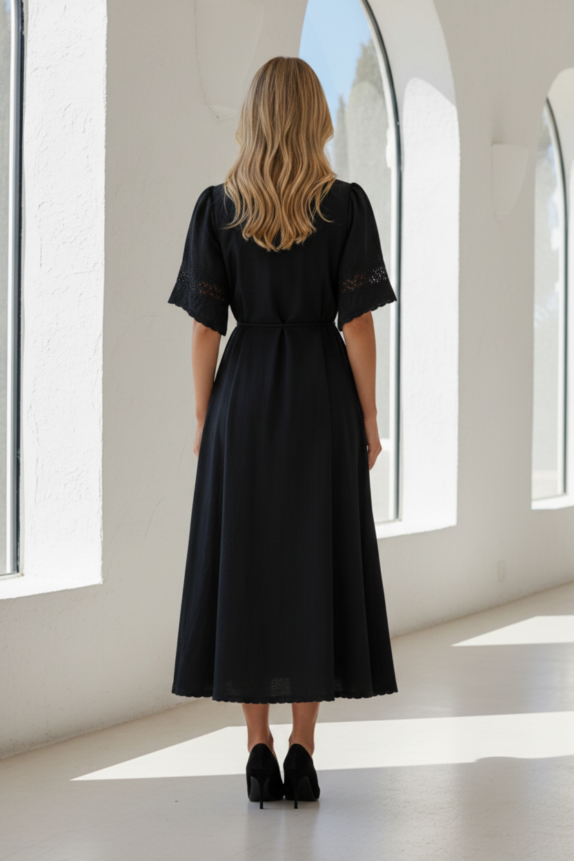 Astrid Midi Dress Black