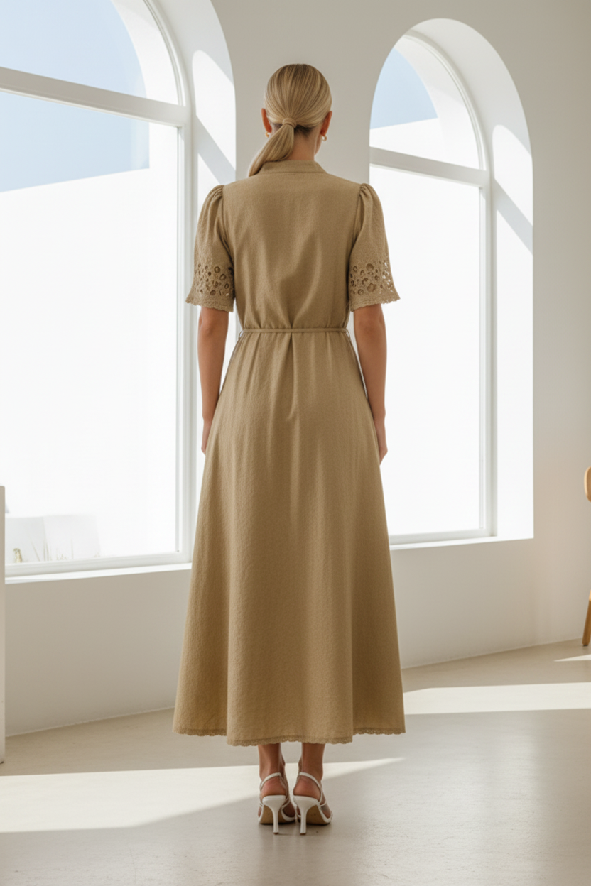 Astrid Midi Dress Latte