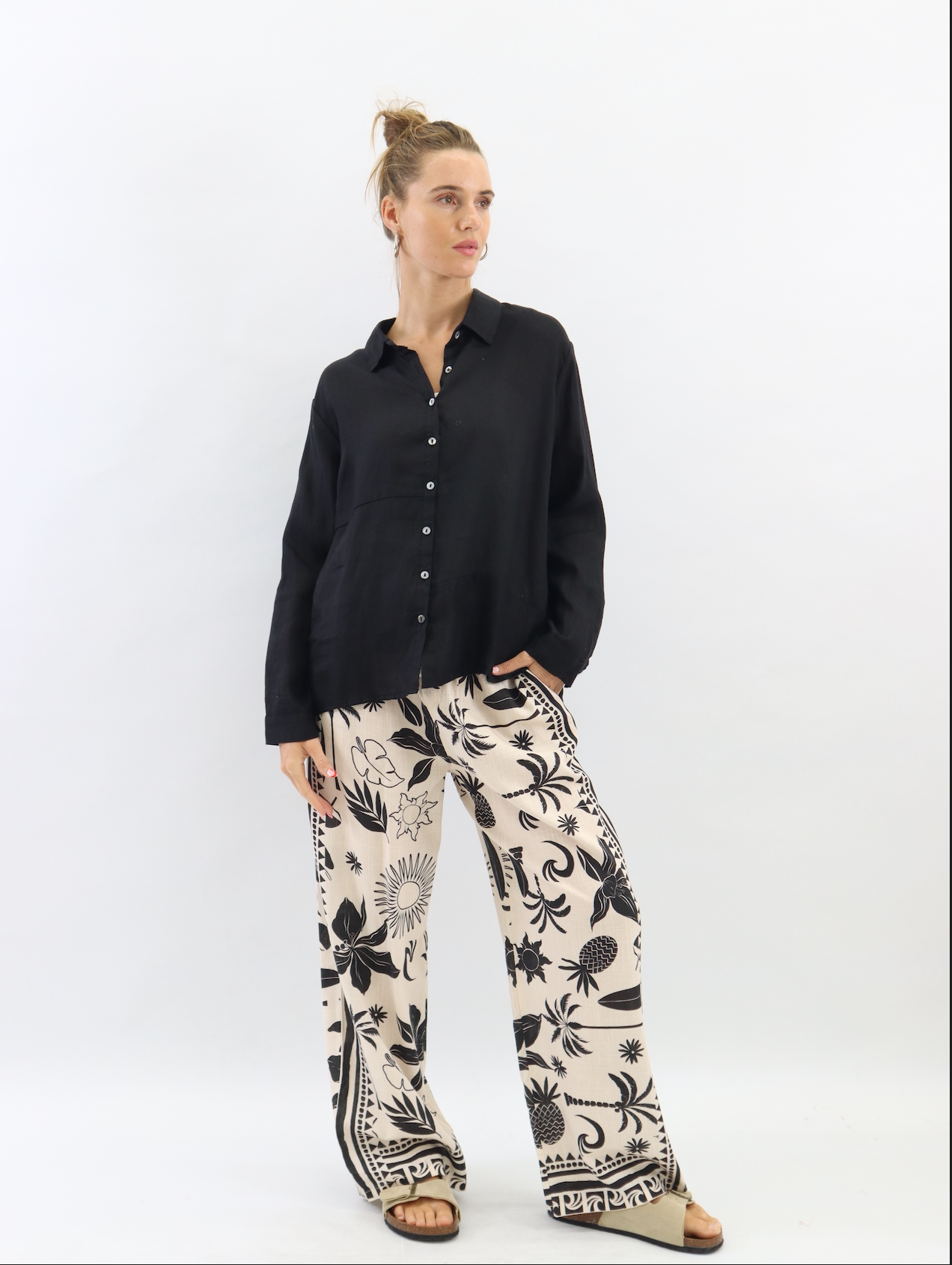 Fleur Linen Blend Pants