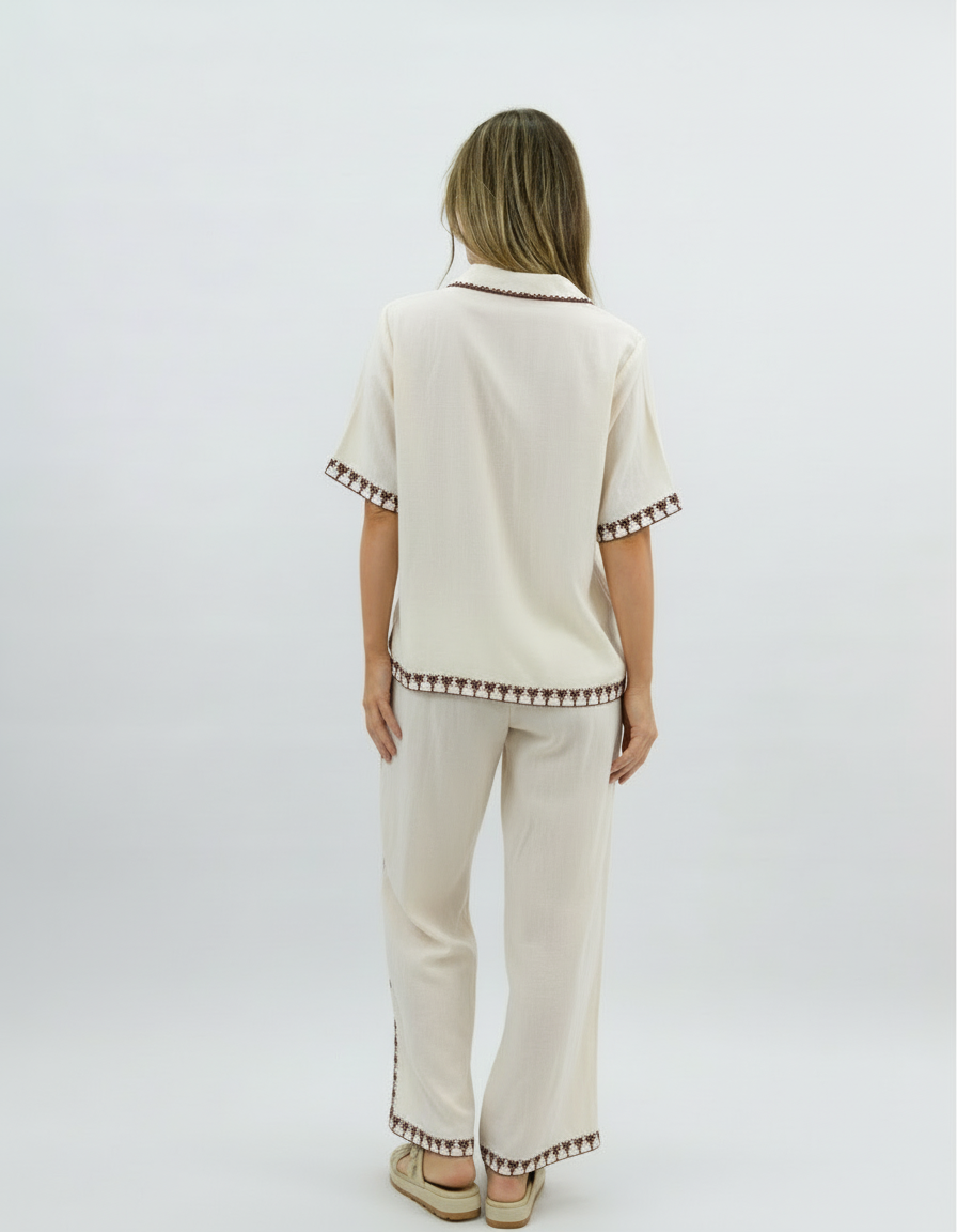 Palmer Linen Blend Pants Natural