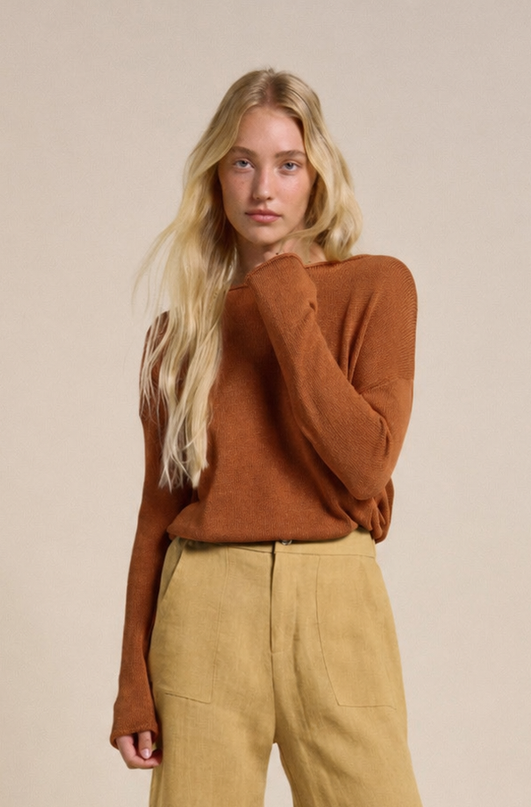 Spring Knit Long Sleeve Top
