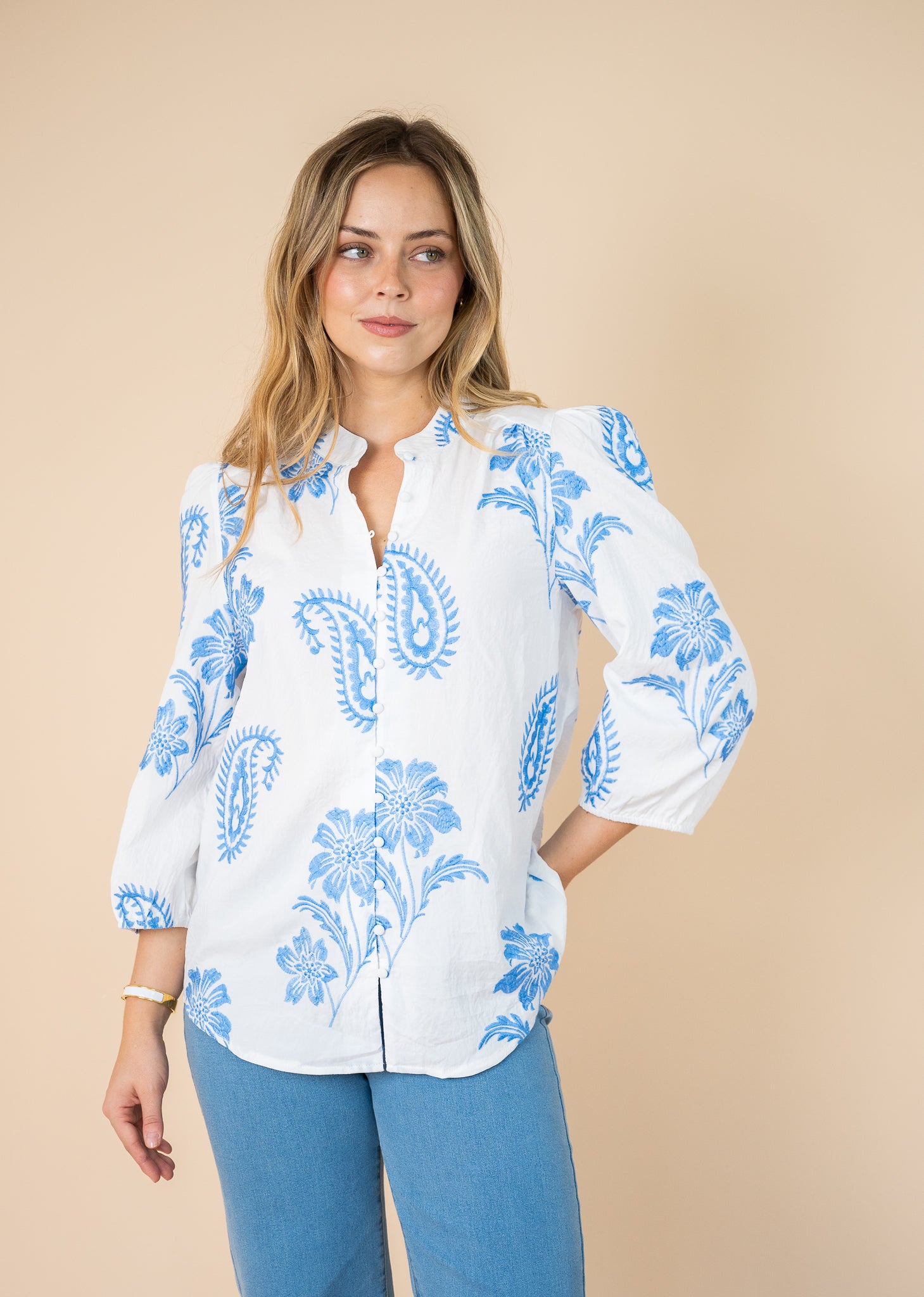 Bluebell Embroidered Blouse