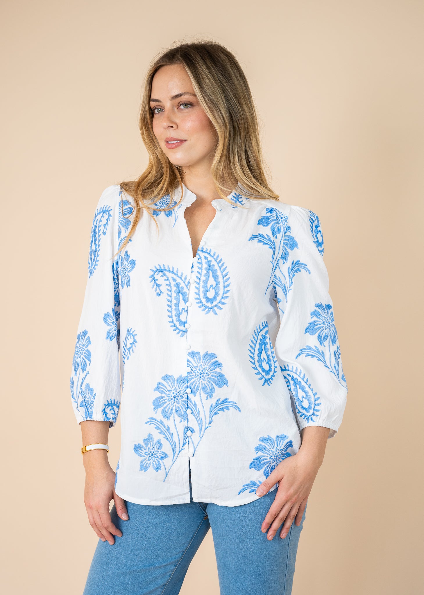 Bluebell Embroidered Blouse