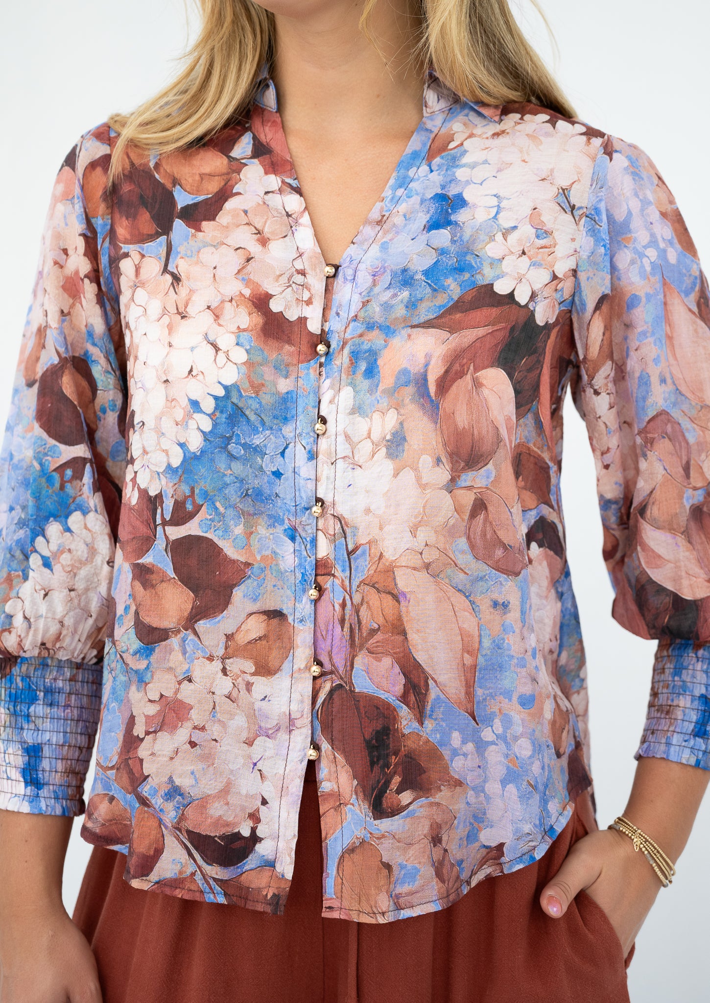 Wisteria Blouse Brown