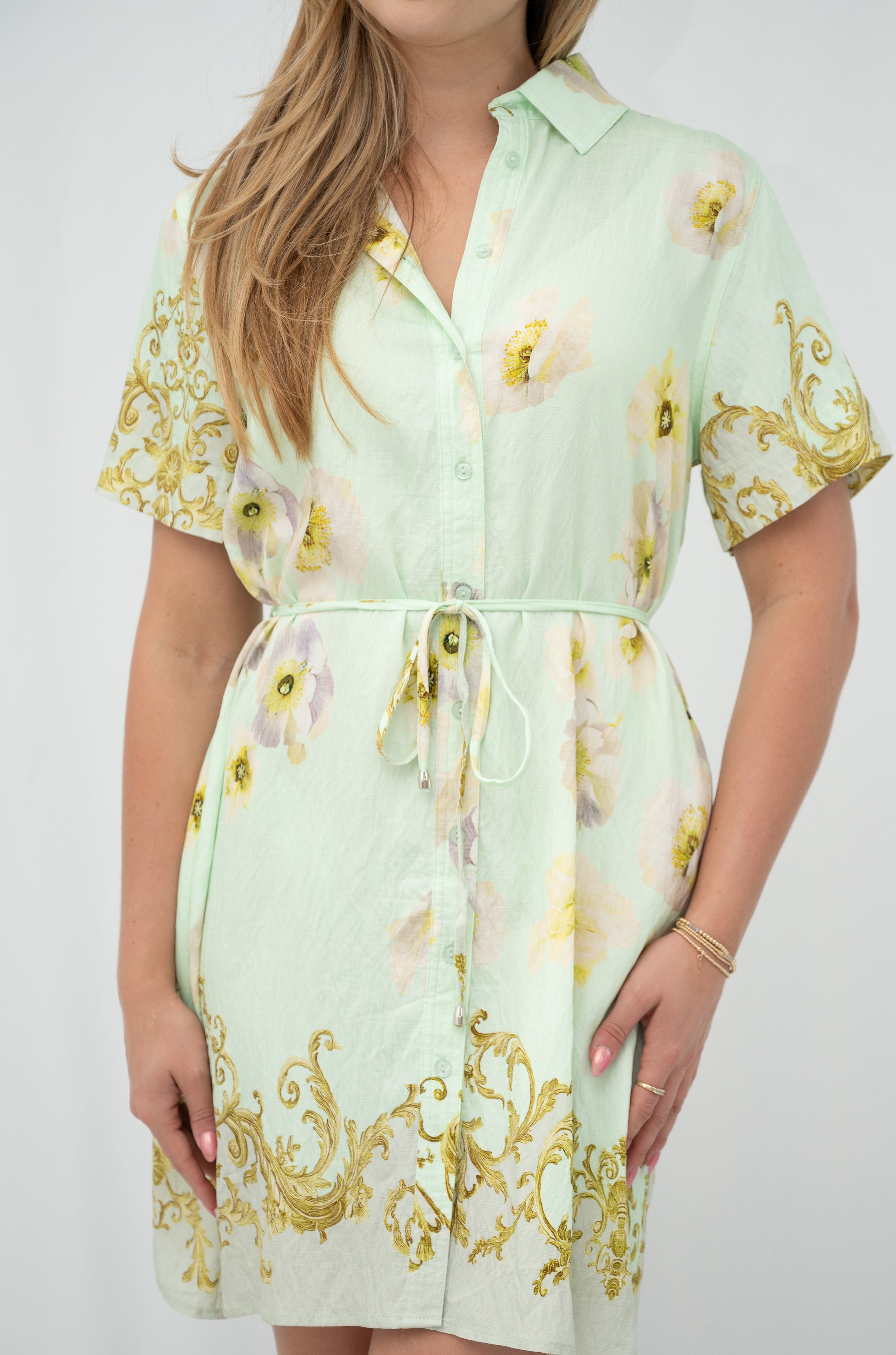 Maggie Shirt Dress Mint
