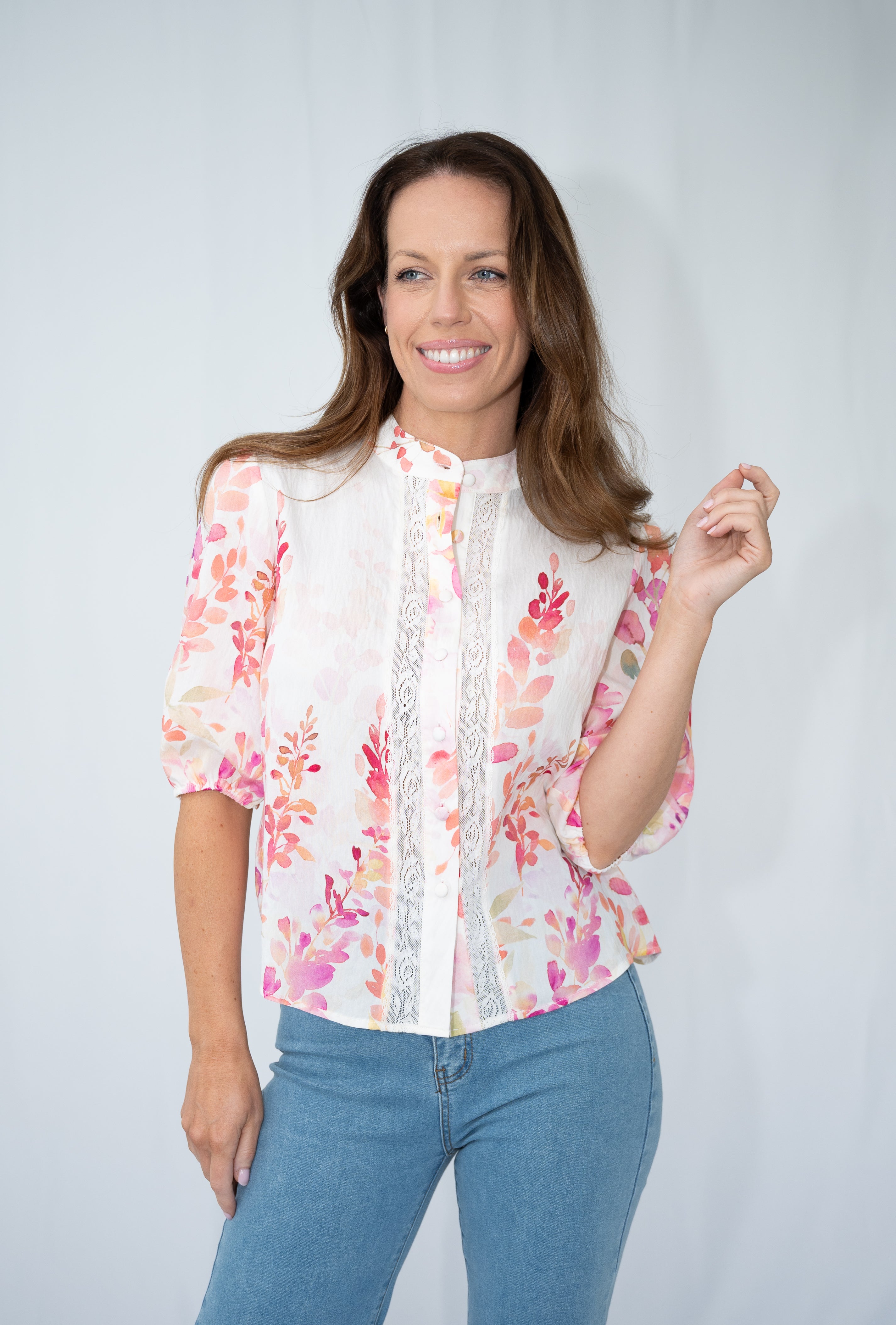 Blossom Border Lace Blouse