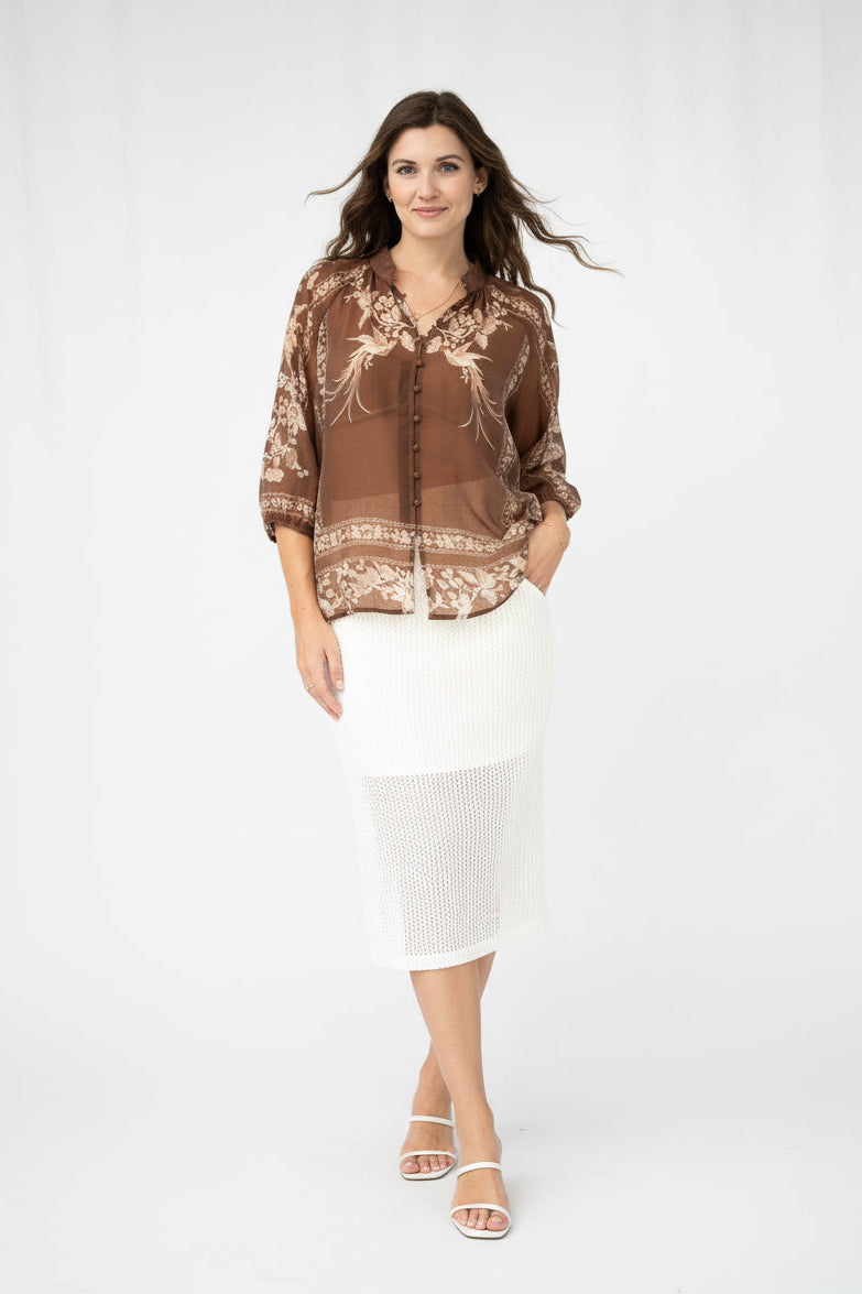 Corrinne Blouse Chocolate