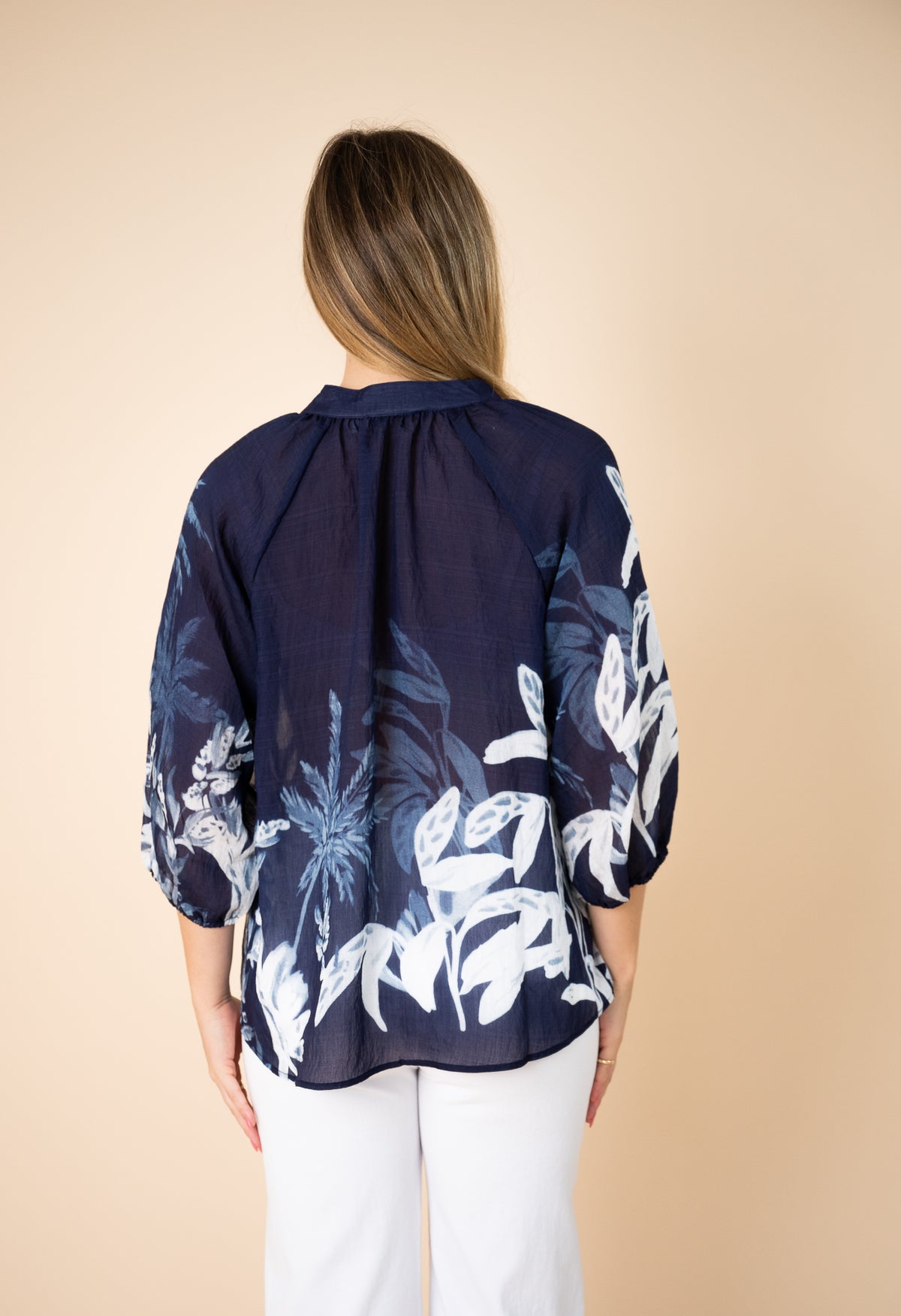 Havana Lyocell Blouse Navy