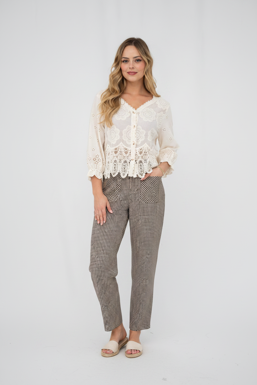 Kiva Crochet Cardigan Natural