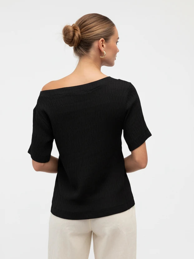 Dalle Asymmetrical Tee Black