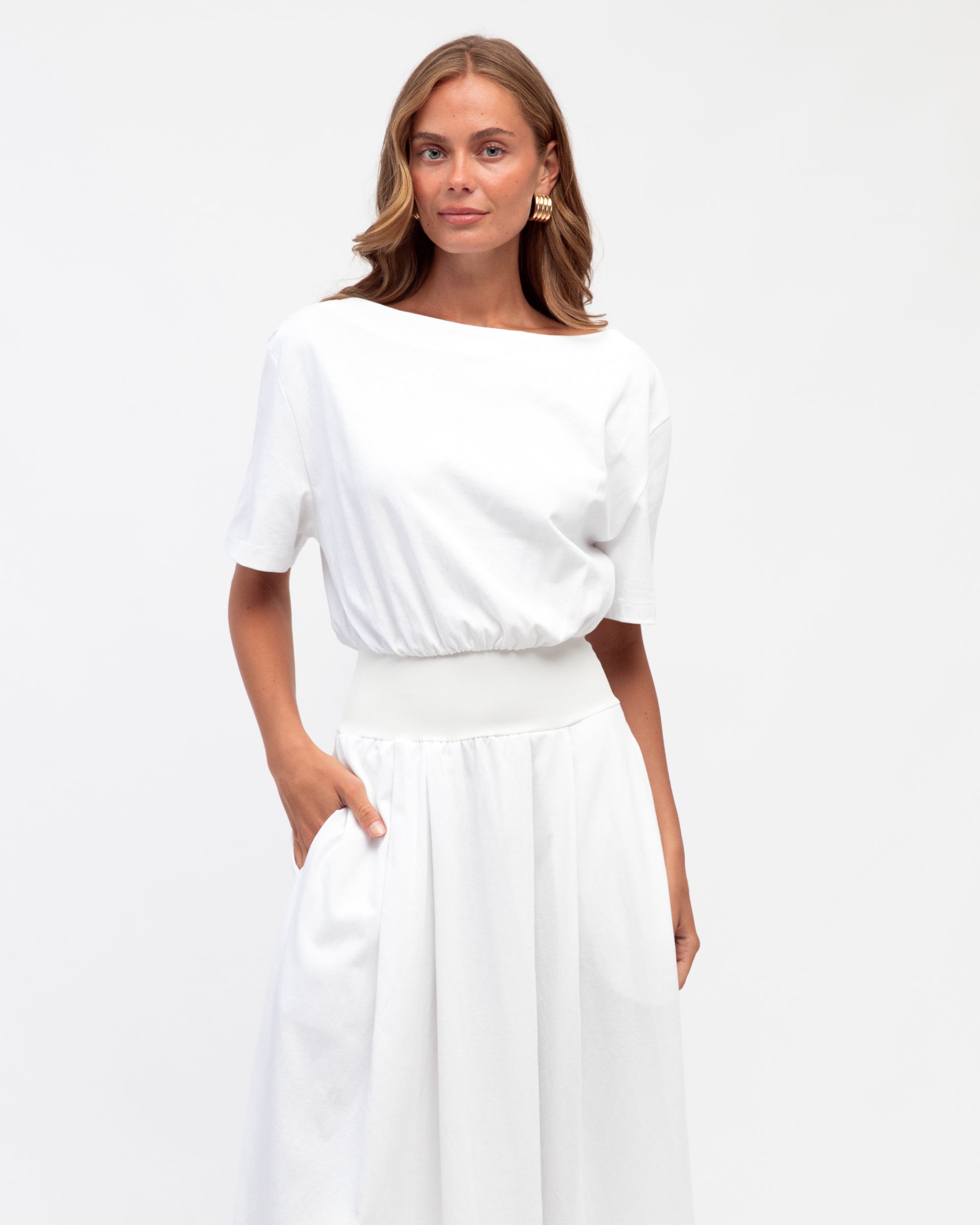 Asymmetrical Jersey Maxi Dress