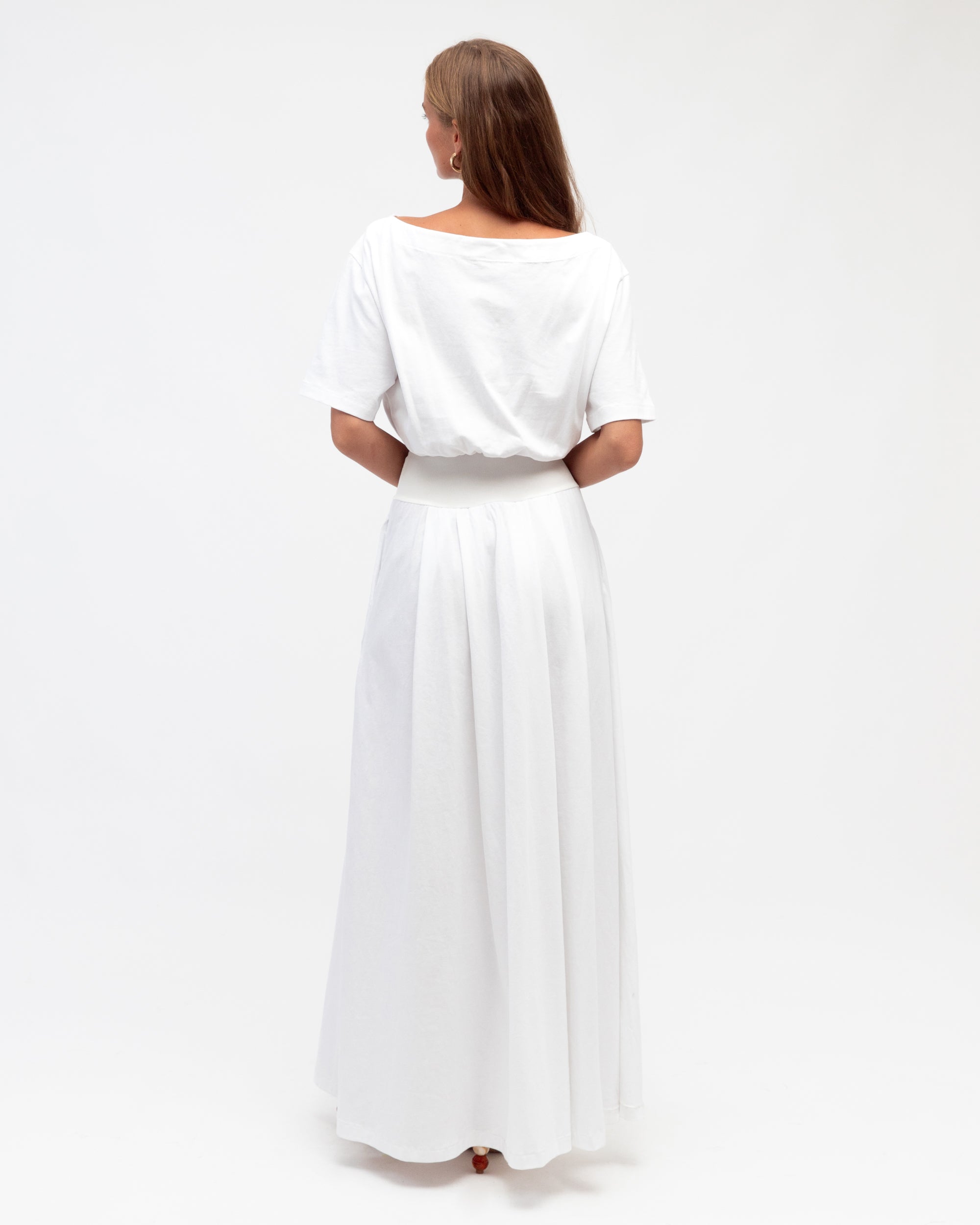Asymmetrical Jersey Maxi Dress