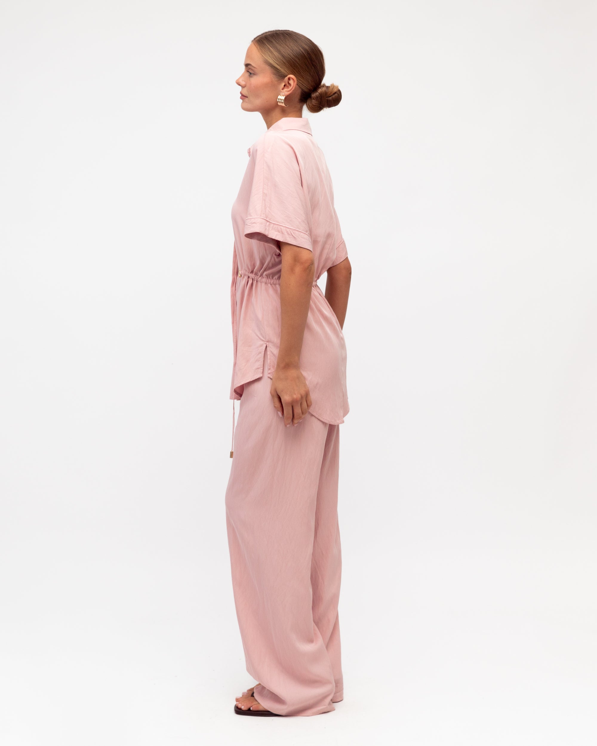Maleny Drawstring Shirt Pink