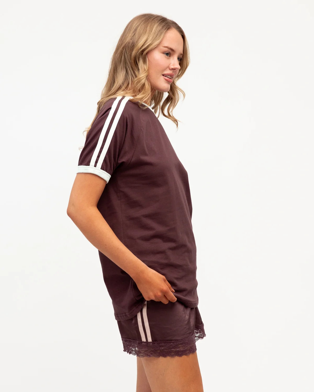 Courtside Racer Shorts Wine